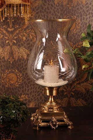 Windlicht Samira 50 cm - Goud - Koper / Glas