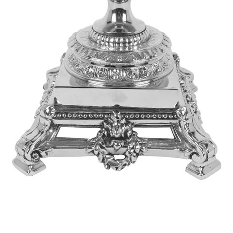 Windlicht Samira 50 cm - Zilver - Koper / Glas