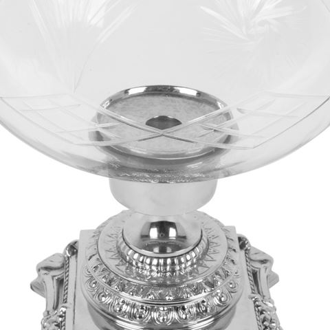 Windlicht Samira 50 cm - Zilver - Koper / Glas