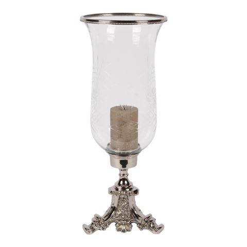 Windlicht Vanna 57 cm - Zilver - Koper / Glas