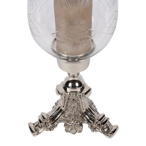 Windlicht Vanna 57 cm - Zilver - Koper / Glas