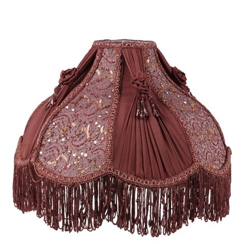 Lampshade Victorian 35 cm - Red - Fabric