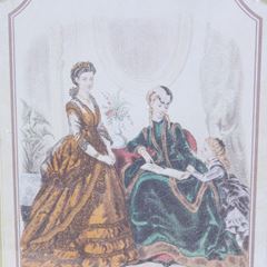 Print 33x28 cm Victoriaanse dames