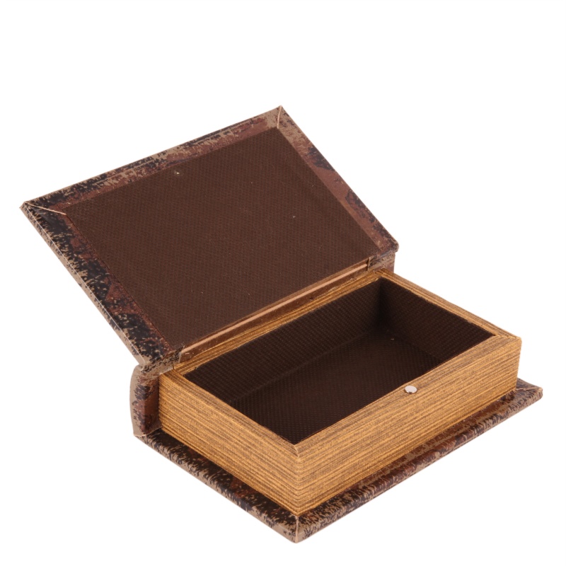 Opbergboek Wereldkaart 15 cm - Bruin