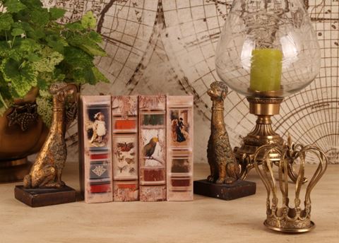 Book Storage Box Butterflies 15 cm - Beige