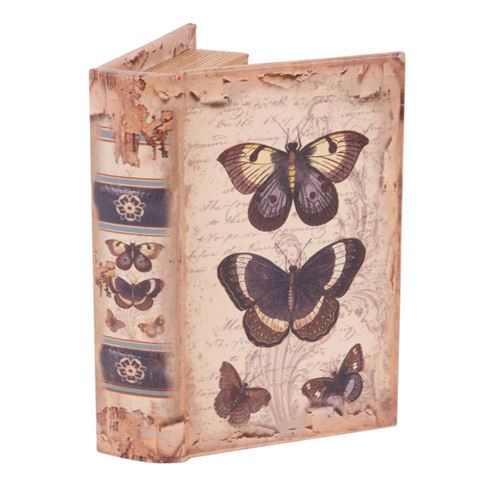 Livre Papillons 15 cm - Beige