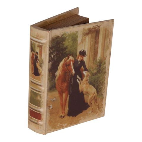 Book Storage Box Lady 20 cm - Brown