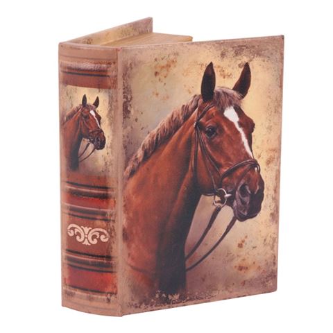 Book Storage Box Horse 20 cm - Brown