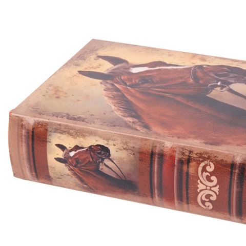 Book Storage Box Horse 20 cm - Brown