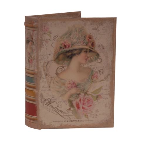 Book Storage Box Lady 20 cm - Pink