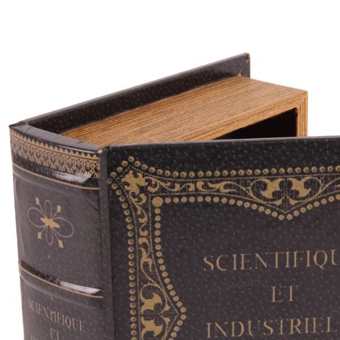 Book Storage Box Scientifique et Industrie 23 cm - Black