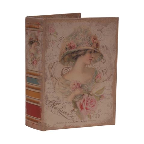 Book Storage Box Lady 23 cm - Pink