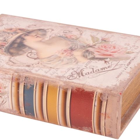Book Storage Box Lady 23 cm - Pink