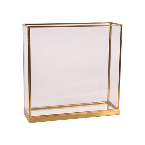 Display Box 35 cm - Goud - Koper / Glas