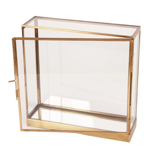 Display Box 35 cm - Goud - Koper / Glas