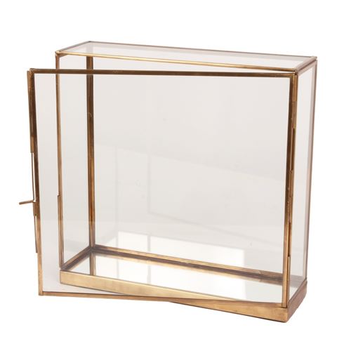 Display Box 24 cm - Goud - Koper / Glas