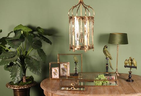 Display Box 24 cm - Goud - Koper / Glas