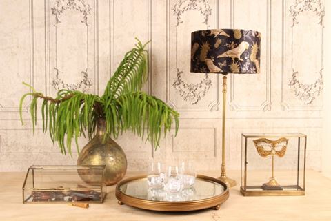 Display Box 24 cm - Goud - Koper / Glas