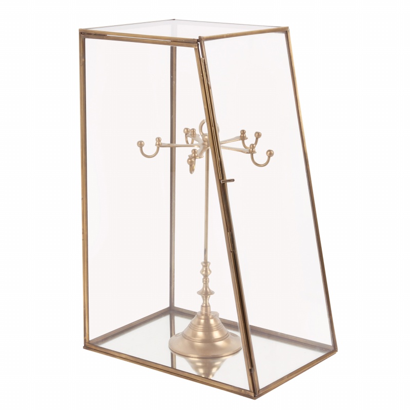 Display Kast 30 cm - Goud - Glas