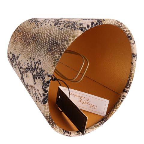 Lampshade 13 cm - Snake Print - Brown - Fabric