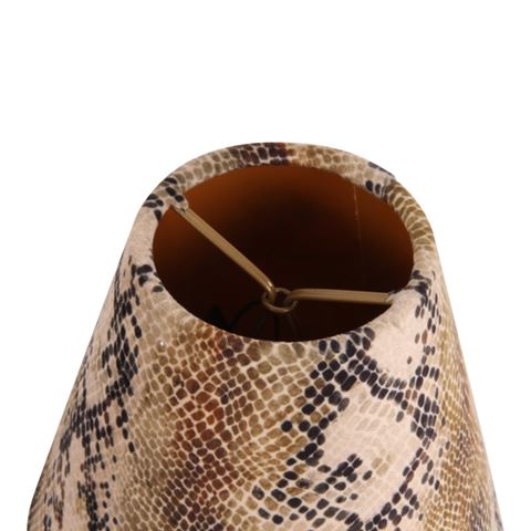 Lampshade 13 cm - Snake Print - Brown - Fabric