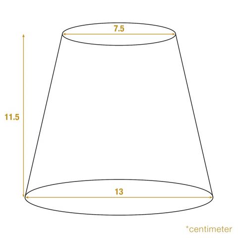 Lampshade 13 cm - Snake Print - Brown - Fabric