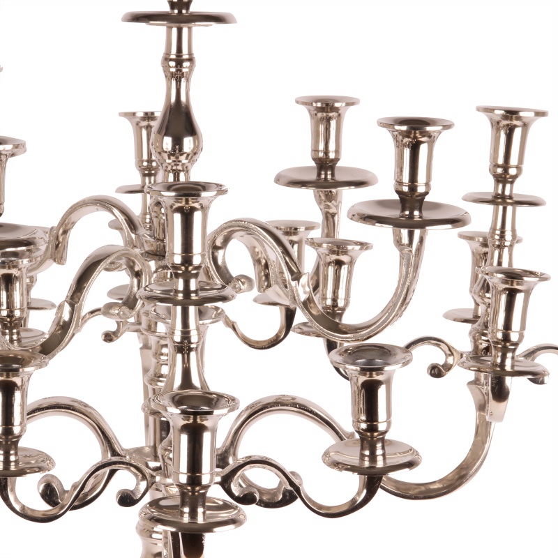 Kerzenständer 25-armig 100 cm - Silber - Aluminium