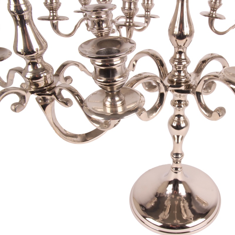 Kerzenständer 25-arm 70 cm – Silber – Aluminium
