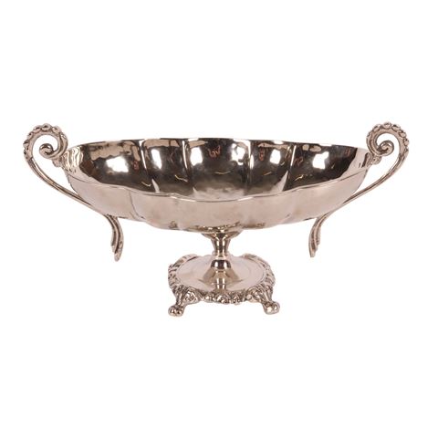 Schaal met Handvat 34 cm - Zilver - Koper