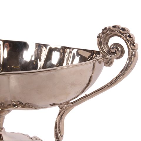 Schaal met Handvat 34 cm - Zilver - Koper