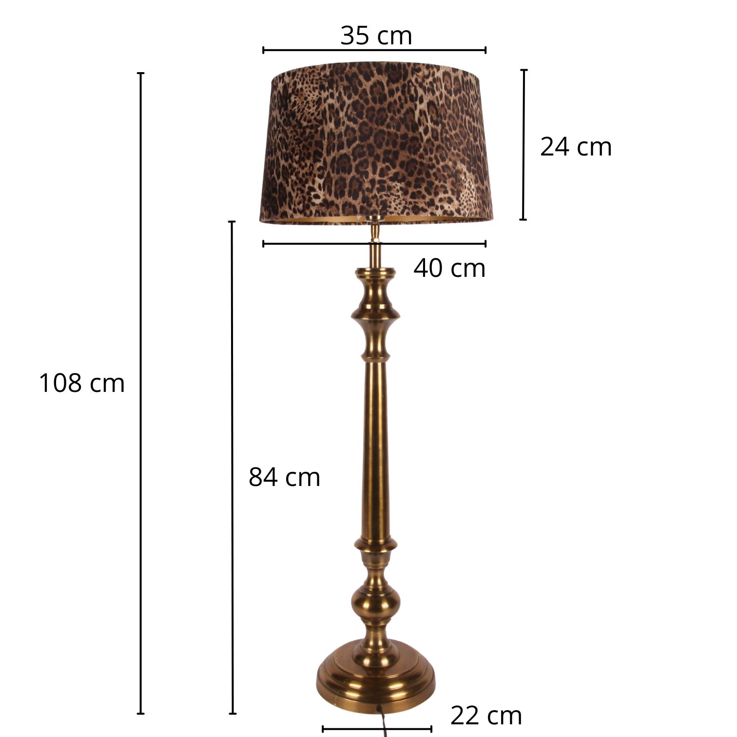 Tischleuchtenfuß 92 cm - Gold - Aluminium