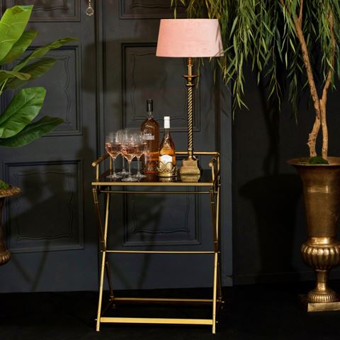 Pied de lampe de table 66 cm - Doré - Aluminium