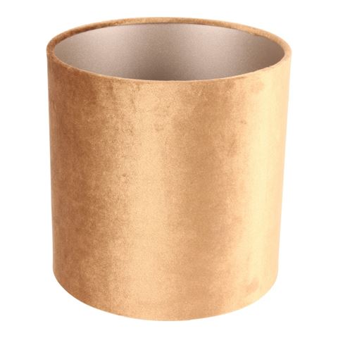 Lampshade 20 cm - Cylinder - Brown - Fabric