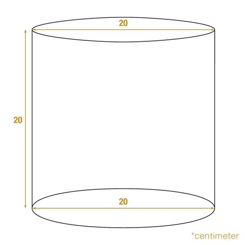 Lampshade 20 cm - Cylinder - Brown - Fabric