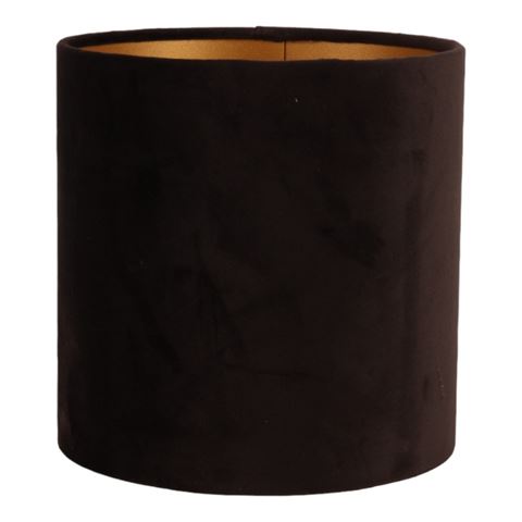 Lampshade 20 cm - Cylinder - Black - Fabric