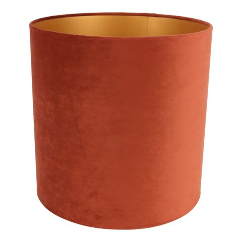 Lampenkap 30 cm - Cilinder - Oranje - Stof