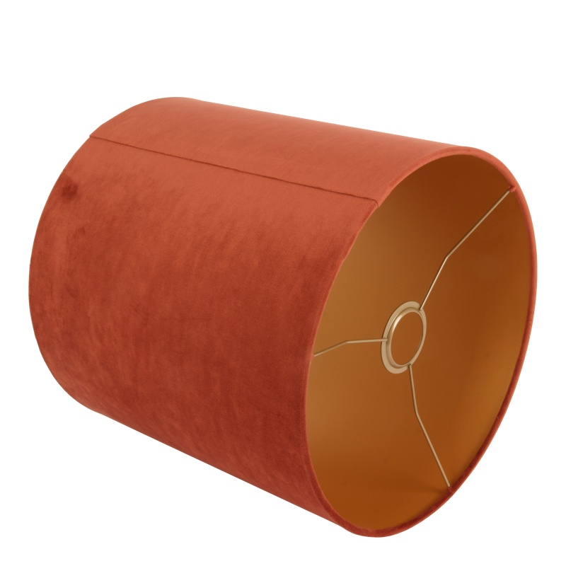 Lampenkap 30 cm - Cilinder - Oranje - Stof