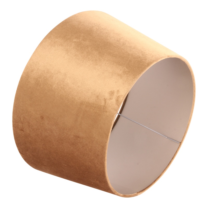 Lampenkap 40 cm - Rond - Bruin - Stof
