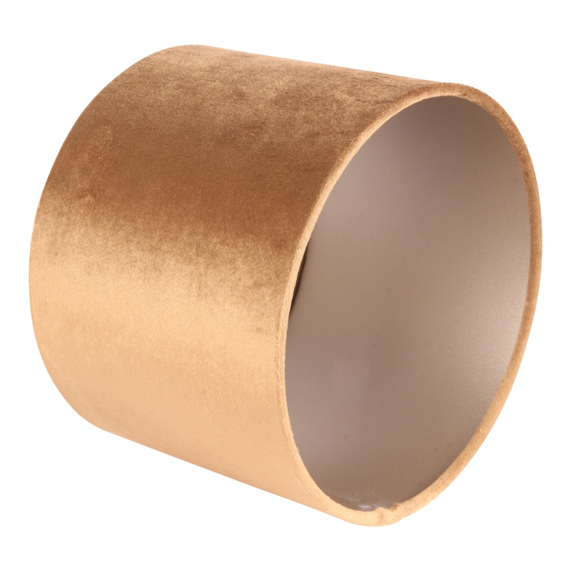 Lampenkap 20 cm - Cilinder - Bruin - Stof