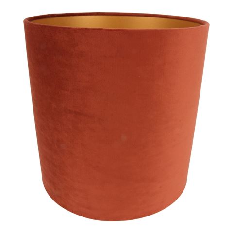 Lampenkap 25 cm - Cilinder - Oranje - Stof