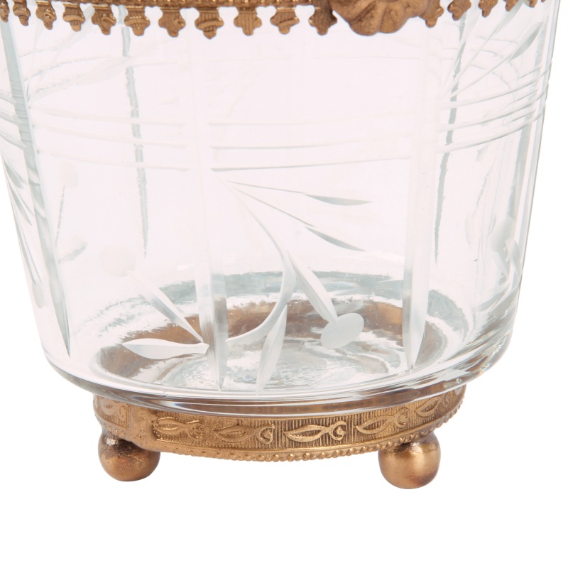 Waxinelichthouder 13 cm - Goud - Glas