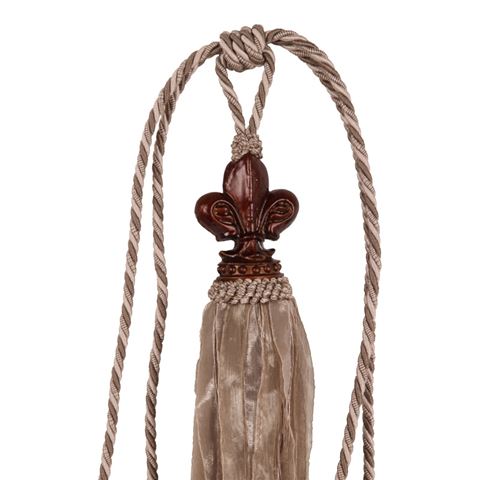 Tassel Fleur de Lis 70 cm - Grey - Fabric