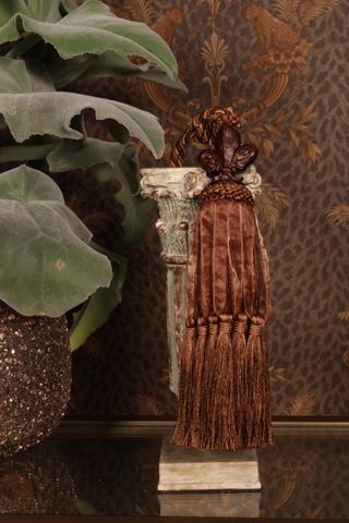 Embrasse Fleur de Lis 70 cm - Bruin - Stof