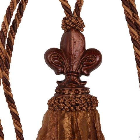 Embrasse Fleur de Lis 70 cm - Bruin - Stof