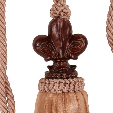 Embrasse Fleur de Lis 70 cm - Roze - Stof