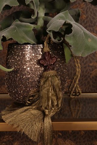 Embrasse Fleur de Lis 70 cm - Groen - Stof