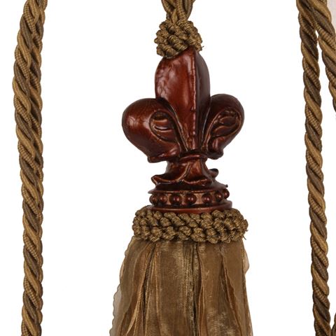 Embrasse Fleur de Lis 70 cm - Groen - Stof