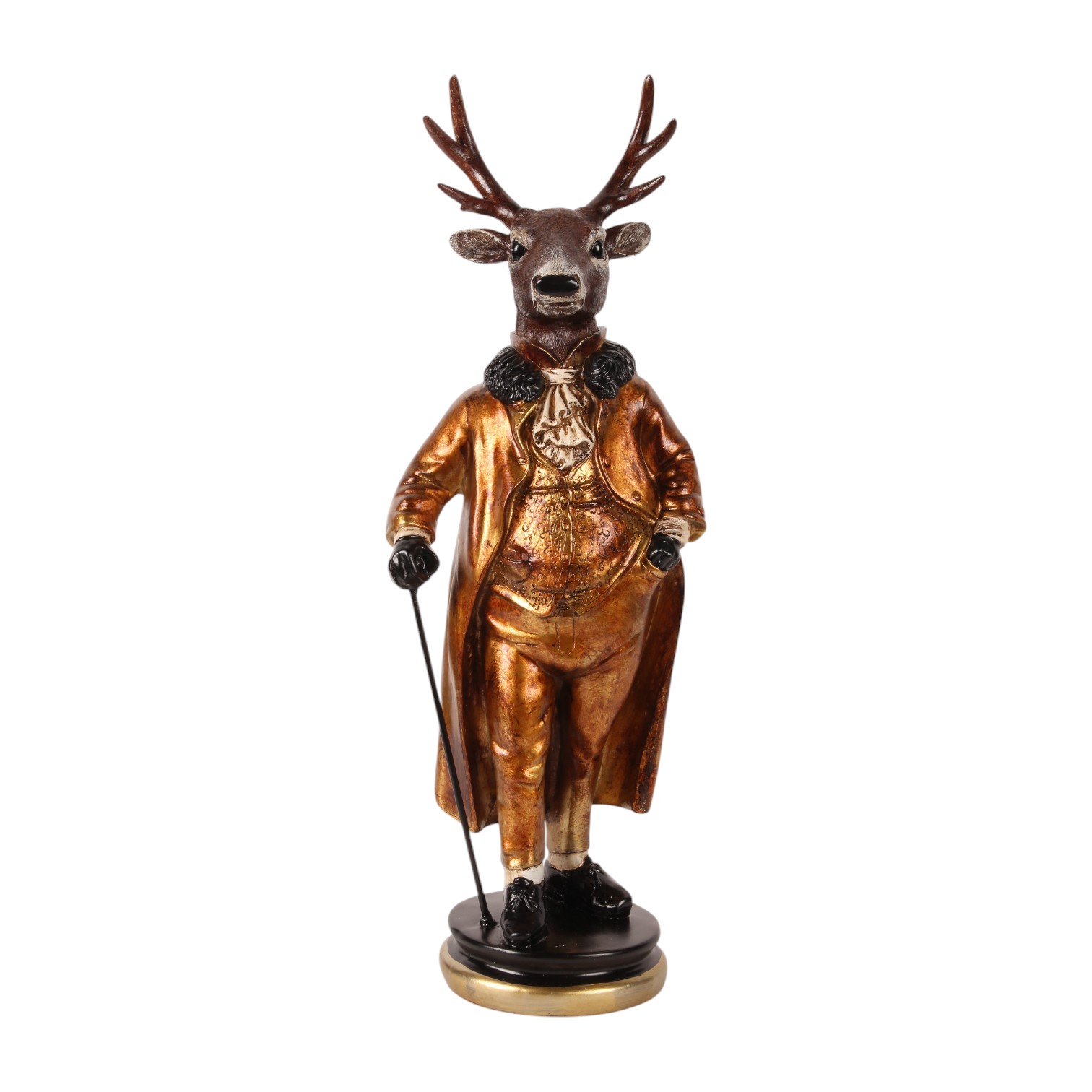 Beeld Hert 23 cm - Goud - Resin