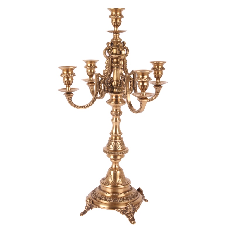 Kandelaar 53 cm - Goud - Brass