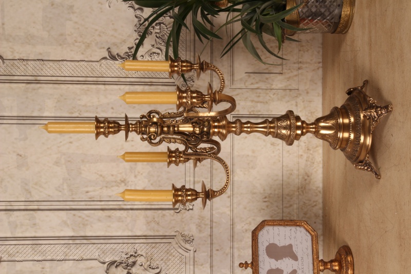 Kandelaar 53 cm - Goud - Brass